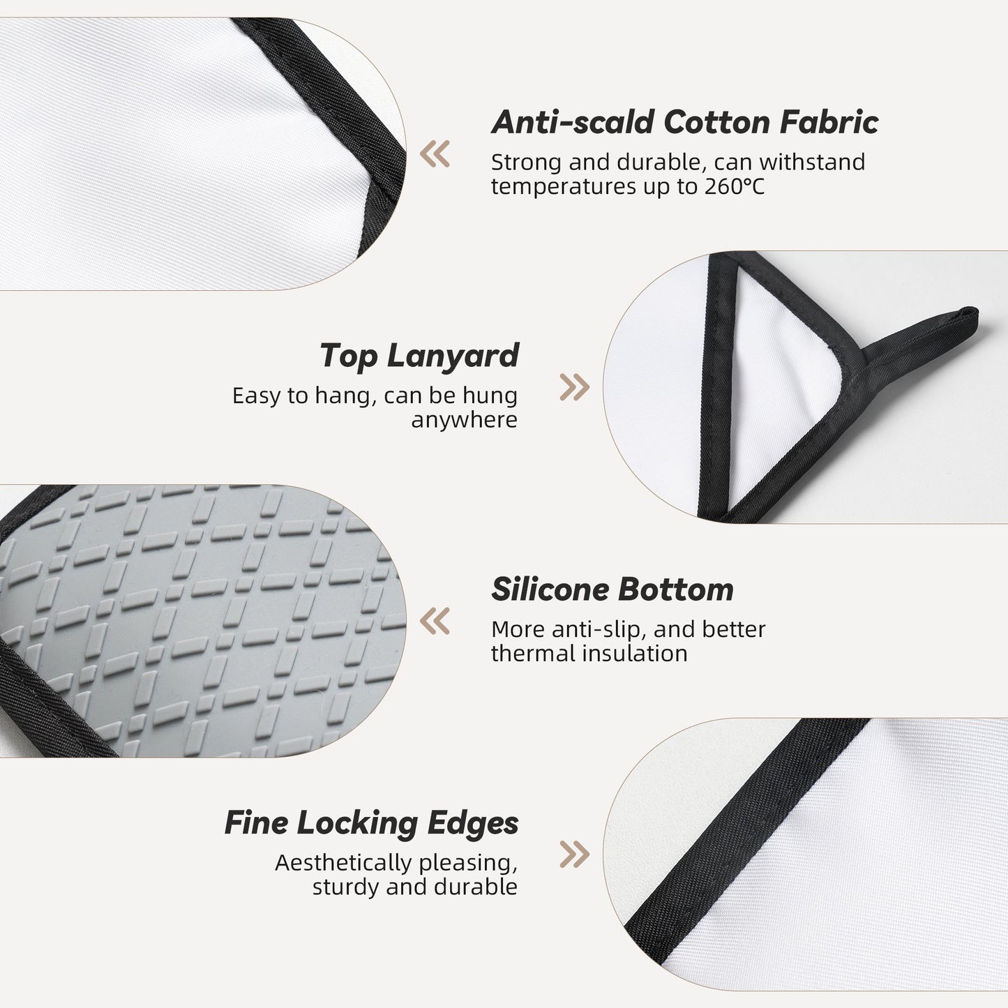 Tropical Rainforest Pot Holder – 7.1"x7.1" Heat-Resistant Square Silicone Pad with Hanging Loop