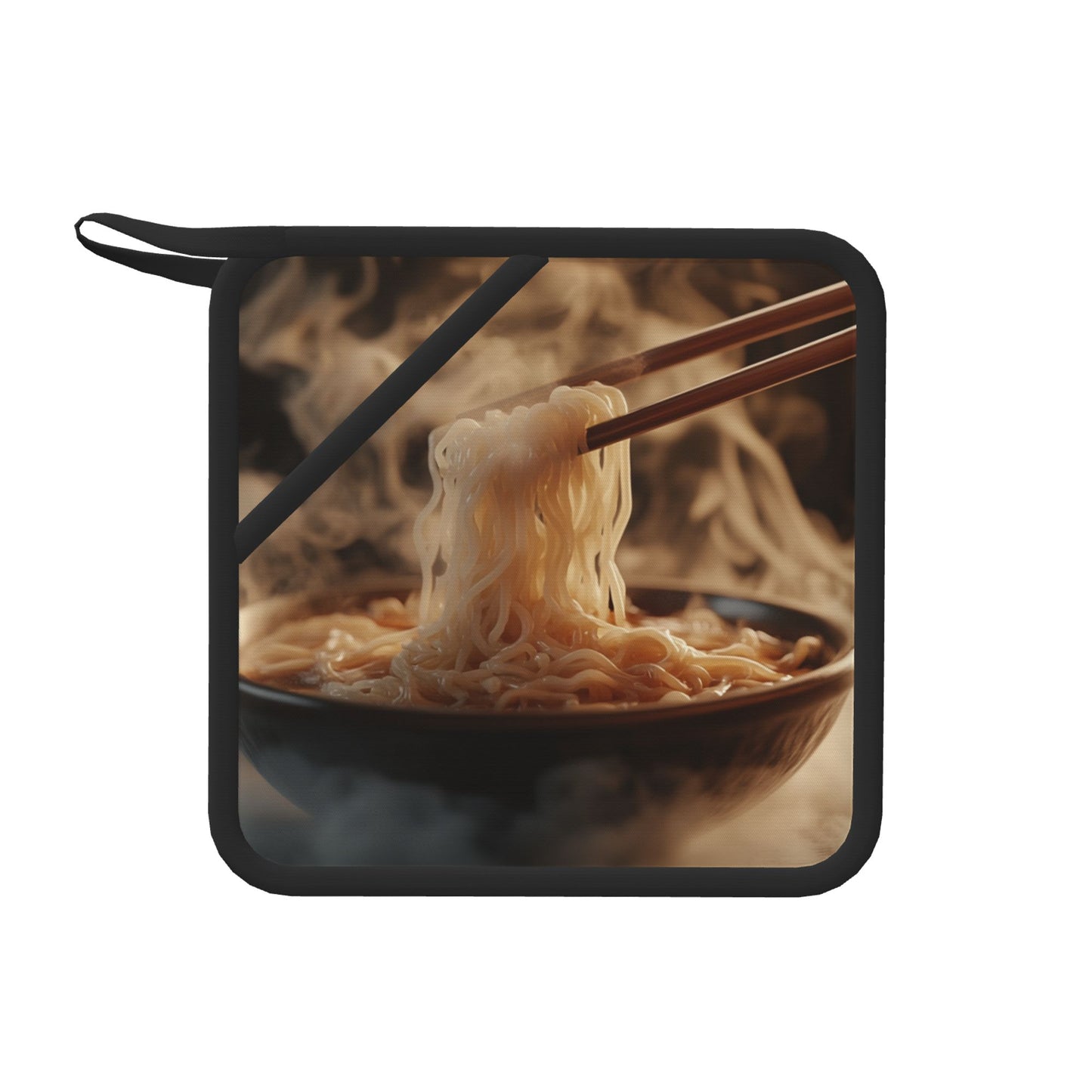Hot Ramen Bowl Silicone Heat-Resistant Square Mat – 7.1"x7.1" Anti-Slip Silicone Trivet Pad for Kitchen and Dining